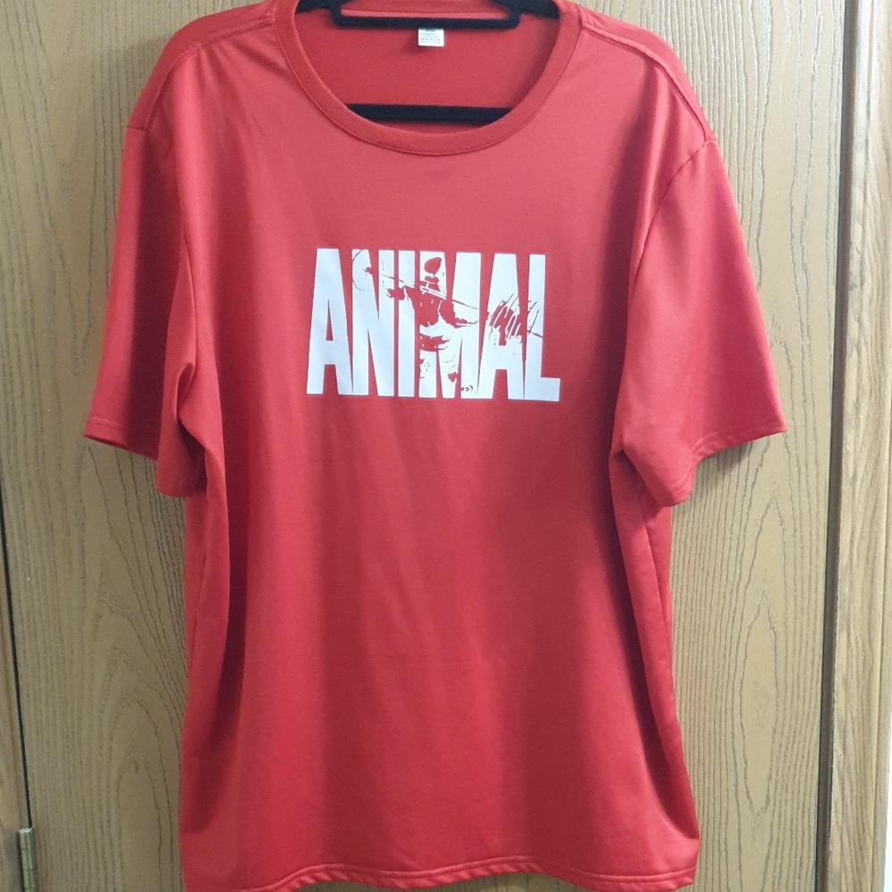 Red 'ANIMAL' Graphic Tee